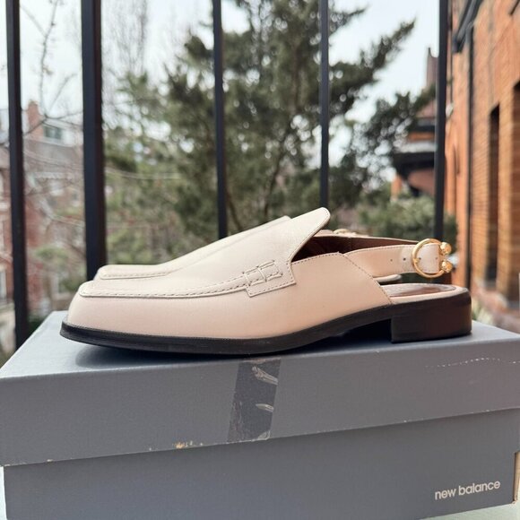 New ALOHAS Abe Slingback Leather Loafer Sandals Shoes Flats Cream Gold 8.5 / 39 - Picture 7 of 16